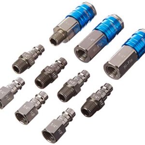 Tru-Flate 13-907 1/4" HI FLO Design x 1/4" NPT Aluminum Plug/Coupler Set