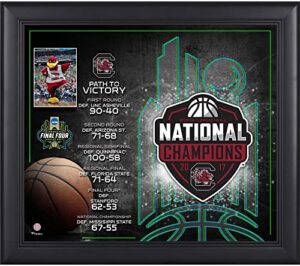 south carolina gamecocks framed 15" x 17" 2017 ncaa women's basketball national champions collage - college team plaques and collages
