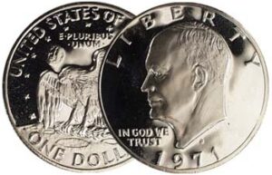 1971 s 40% silver ike eisenhower dollar gem proof condition