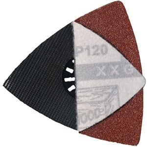 XXGO Triangular Oscillating Multi Tool Sanding Pads 3-1/8 Inch 80mm Assorted Grit 60/80/100/120/240 Grits Pack of 55 Pcs No.XG5501