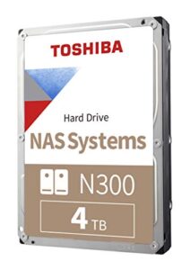toshiba n300 4tb nas 3.5-inch internal hard drive - cmr sata 6 gb/s 7200 rpm 128 mb cache - hdwq140xzsta