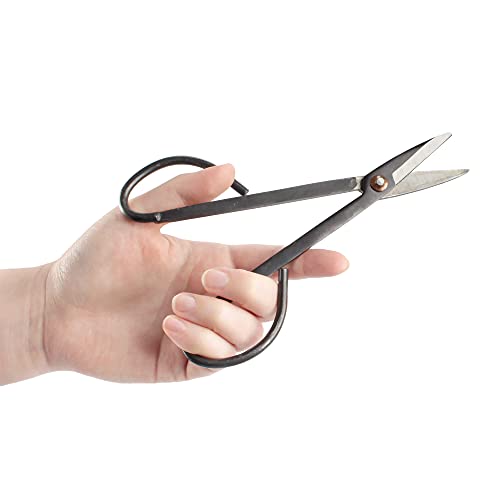 BambooMN 7.2" Black Bonsai Trimming Shear - 1 Piece