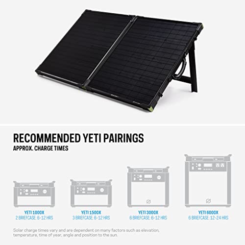 Goal Zero Boulder 100 Briefcase, 100 Watt Monocrystalline Solar Panel