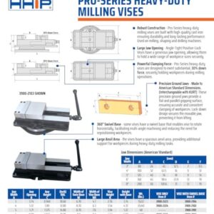 HHIP 3900-2226 Pro-Series 6" Angle-Tight Positive-Lock Milling Vise