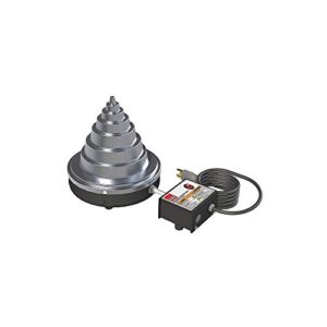 bessey gcs-ncb bearing heater cone style with 3/8" - 8 1/4" capacity, silver/black