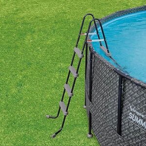 Summer Waves 20 x 4 Foot Outdoor Round Frame Above Ground Swimming Pool Set with Filter Pump, Pool Cover, Ladder, Ground Cloth, and Maintenance Kit