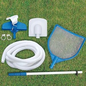 Summer Waves 20 x 4 Foot Outdoor Round Frame Above Ground Swimming Pool Set with Filter Pump, Pool Cover, Ladder, Ground Cloth, and Maintenance Kit