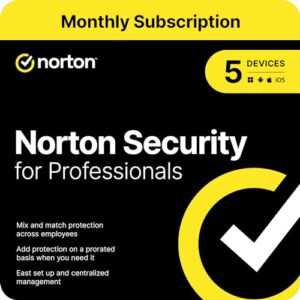 norton security for professionals, 2023 ready, antivirus software for up to 5 devices [1-month subscription]