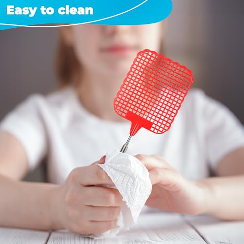 3Pcs Fly Swatters Indoor Mosquito Killer - Heavy Plastic Flies Killer Fly Swatter Manual Bugs Killer Tools Fly Swatter for Indoors - Telescopic Fly Swatter Heavy Duty Plastic Fly Swatter Multi-Pack