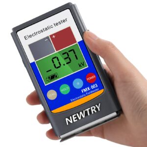 newtry electrostatic field meter static meter 0-20kv electrostatic meter tester 0-200v static field meter for fiber yarn fabric carpet board paper rubber