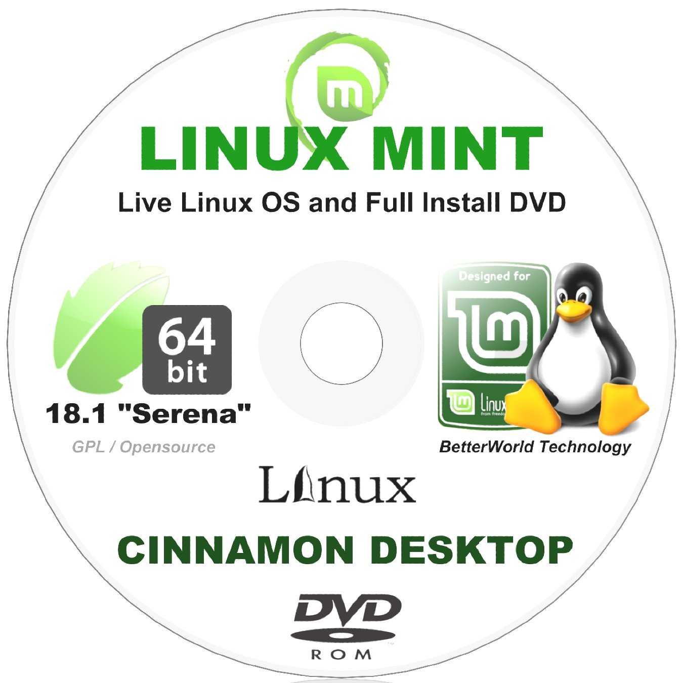 Linux Mint 18.1 Cinnamon Edition Desktop - 64-Bit DVD