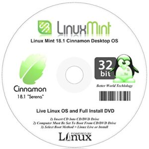 linux mint 18.1 cinnamon edition desktop - 32-bit dvd