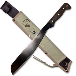 condor tool & knife, australian army machete, 12-7/8in blade, walnut handle with sheath