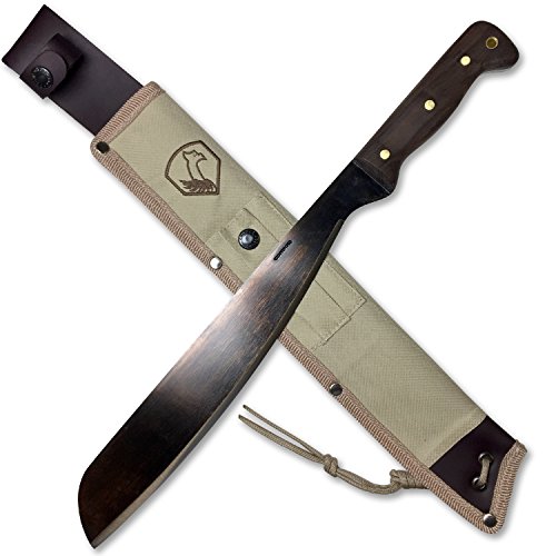 Condor Tool & Knife, Australian Army Machete, 12-7/8in Blade, Walnut Handle with Sheath