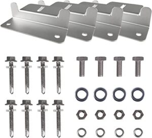 hqst solar panel mounting brackets with nuts and bolts set of 4 units, supporting for rv, boat, roof, wall and other off gird installation