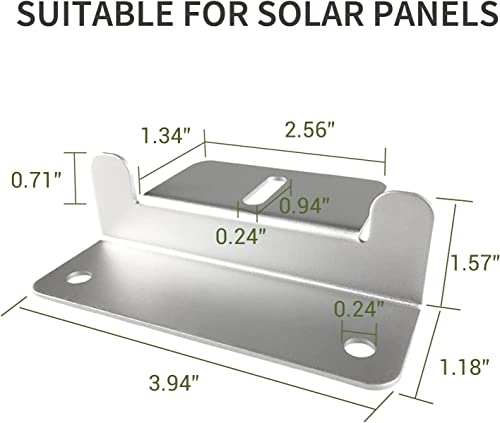 HQST Solar Panel Mounting Brackets with Nuts and Bolts Set of 4 Units, Supporting for RV, Boat, Roof, Wall and Other Off Gird Installation