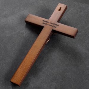 Crucifix Wall Cross - Handmade Wood Cross Wall Decor - Catholic Crucifix - 12 Inch