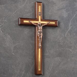 Crucifix Wall Cross - Handmade Wood Cross Wall Decor - Catholic Crucifix - 12 Inch