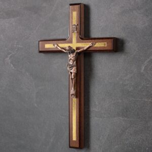 Crucifix Wall Cross - Handmade Wood Cross Wall Decor - Catholic Crucifix - 12 Inch