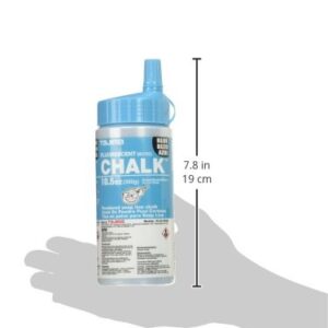 TAJIMA Micro Chalk - Fluorescent Blue 10.5 oz (300g) Ultra-Fine Snap-Line Chalk with Durable Bottle & Easy-Fill Nozzle - PLC2-FB300