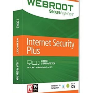 Webroot Internet Security Plus | 2017 (1 PC- 1 Year) No CD- Only key via email