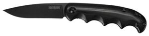 kershaw am-5 pocket knife (2340), 3.5 inch stainless steel blade with speedsafe assisted opening and frame lock, g10 black gripped handle and deep carry pocket clip