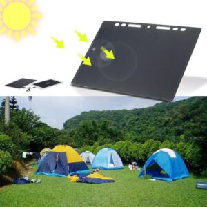 Lixada Solar Panel Charger USB Port Portable High Power Paper Shaped Monocrystalline Silicon 10W Solar Panel Charger for Cell Phone Camping Riding Climbing Travel Outdoor Activity