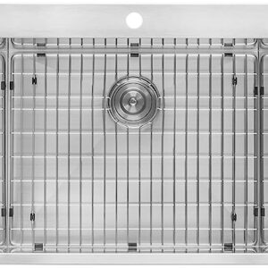 Ruvati Drop-in Topmount Laundry Utility Sink 25 x 22 x 12 inch Deep 16 Gauge Stainless Steel - RVU6010