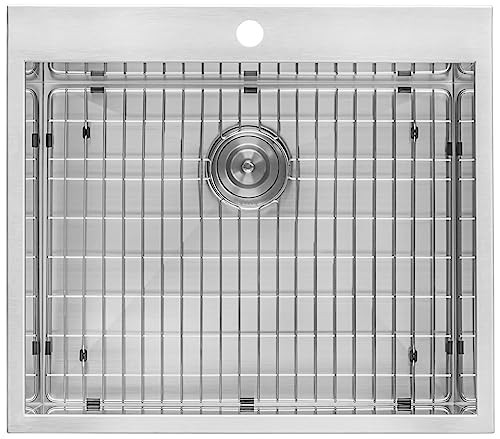 Ruvati Drop-in Topmount Laundry Utility Sink 25 x 22 x 12 inch Deep 16 Gauge Stainless Steel - RVU6010