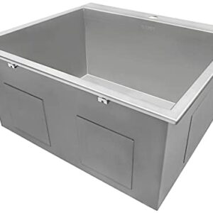 Ruvati Drop-in Topmount Laundry Utility Sink 25 x 22 x 12 inch Deep 16 Gauge Stainless Steel - RVU6010