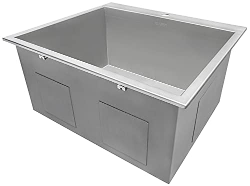 Ruvati Drop-in Topmount Laundry Utility Sink 25 x 22 x 12 inch Deep 16 Gauge Stainless Steel - RVU6010