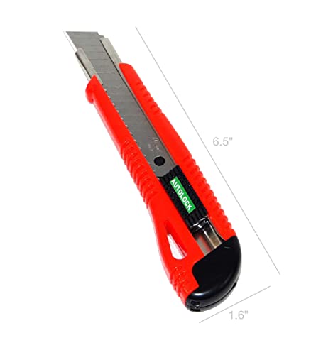 FixtureDisplays Retractable Plastic Utility Knife Box Cutter Plastic Safety Cutter, Mixed Color, Ship Randomly 102718 Free Shipping!