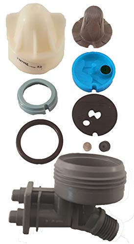 Kenmore 7253808 Water Softener Nozzle and Venturi Assembly Genuine Original Equipment Manufacturer (OEM) Part Cream and Gray