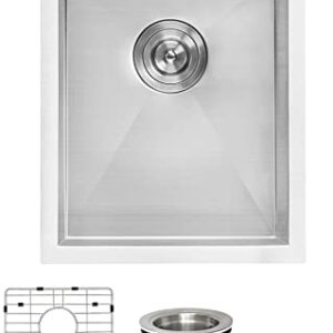 Ruvati 15 x 20 inch Drop-in Topmount Bar Prep Sink 16 Gauge Stainless Steel Single Bowl - RVH8110