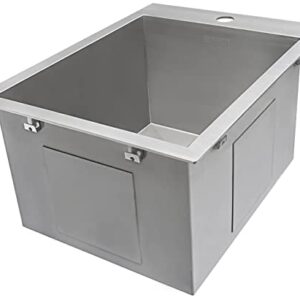 Ruvati 15 x 20 inch Drop-in Topmount Bar Prep Sink 16 Gauge Stainless Steel Single Bowl - RVH8110