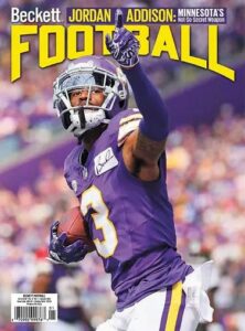newest guide: beckett football card monthly price guide (november 30, 2023 / j. addison cover)