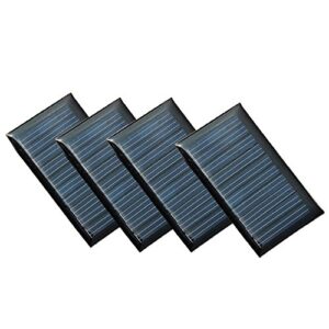nuzamas set of 4 pieces 5v 30ma 53x30mm micro mini solar panel cells for solar power energy, diy home, science projects - toys - 3.6v battery charger
