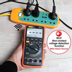 Auto Ranging Digital Multimeter TRMS 6000 with Battery Alligator Clips Test Leads AC/DC Voltage/Account,Voltage Alert, Amp/Ohm/Volt Multi Tester/Diode