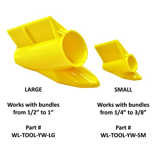 Yellow Loom Tool Kit - Cable Insertion for Bundles from 1/4" to 1" (1 Small Tool + 1 Large Tool)