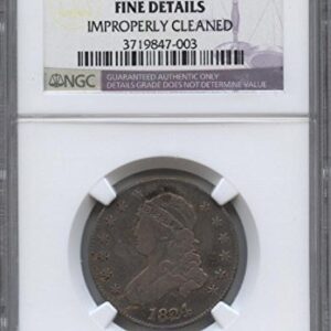 1824 P /2 Bust Silver Quarter Fine Detials NGC #3719847-003