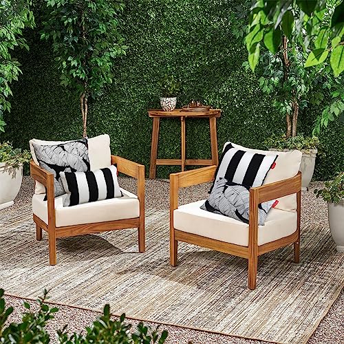 Pcinfuns Outdoor Pillow Covers,Patio Garden Decorative Pillow Cover Only,Fade-Resistant Pillow Cases 18x18 Inch for Home Balcony and Garden,Black White,Pack of 2