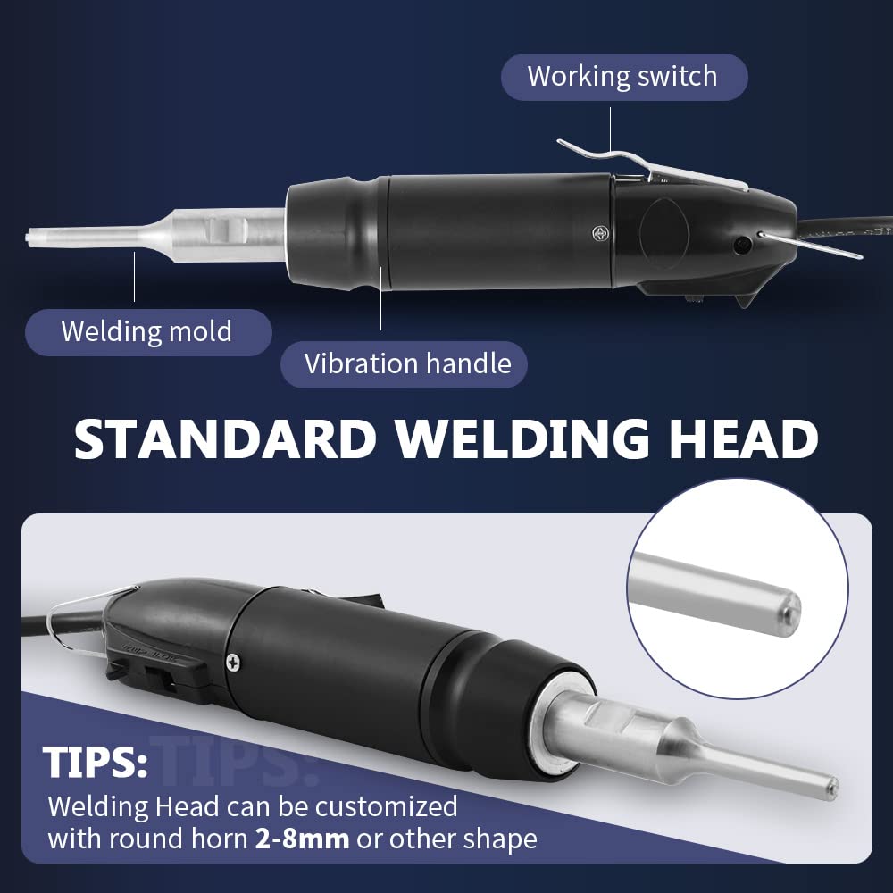 BAOSHISHAN 500W Ultrasonic Plastic Welding Machine Handheld Non-woven Fabric Welding Machine Spot Welder Portable