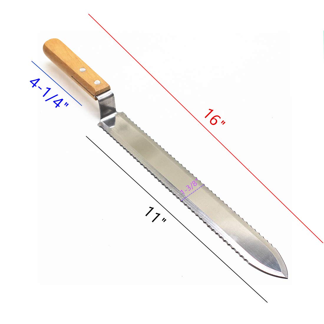 WEICHUAN Stainless Steel Serrated Uncapping Knife - Beekeeping Equipment Bee Hive Hand Tool Beekeeper Tool