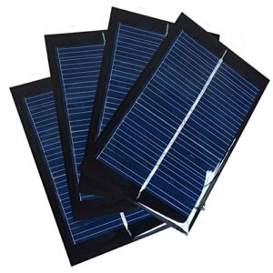 NUZAMAS Set of 4 Pieces 6V 100mA 90X60mm Micro Mini Solar Panel Cells for Solar Power Energy, DIY Home, Science Projects - Toys - Battery Charger