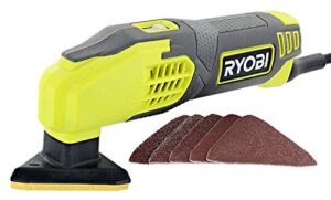 ryobi ds1200 .4 amp 13,000 obm corded 2-7/8" detail sander w/ triangular head and 5 sanding pads