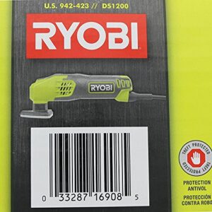 Ryobi DS1200 .4 Amp 13,000 OBM Corded 2-7/8" Detail Sander w/ Triangular Head and 5 Sanding Pads