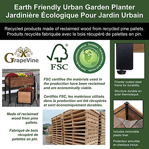 Grapevine 11973LU MO Urban Garden Planters, Brown,Rectangle