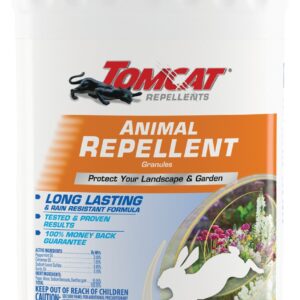 Tomcat Repellents Animal Repellent Granules1 - Repels Rabbits, Squirrels, Groundhogs and Other Small Animals, Contains Essential Oils, Long Lasting, No Stink, Rain-Resistant, 2 lbs.