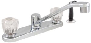 ldr 013 3401cp kitchen faucet, dual acrylic handle with spray, chrome