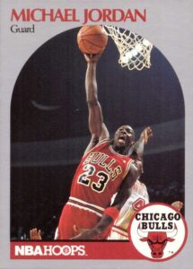 1990-91 nba hoops #65 michael jordan basketball card chicago bulls